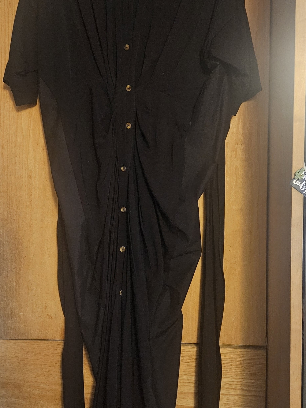 Mable By Clothes Horse Black Shirred Dress